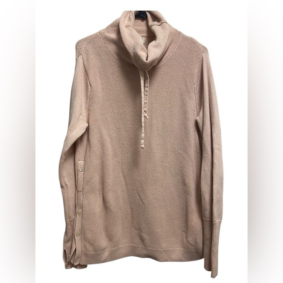 Sigrid Olsen Sweaters - Sigrid Olsen Large pale pink pullover w thumb holes cowlneck women’s $220